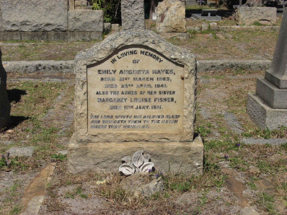HAYES Emily Augusta 1863-1941 :: FISHER Margaret Louise -1951