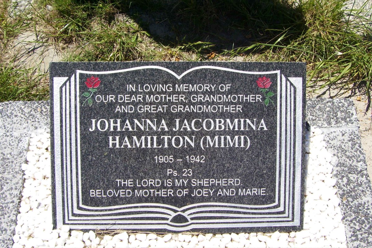 HAMILTON Johanna Jacobmina 1905-1942
