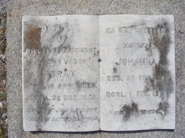 HAYMAN Abram 1901-1958 &amp; Johanna 1901-1979
