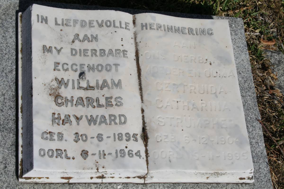 HAYWARD William Charles 1895-1964 &amp; Gertruida Catharina STRÜMPHER 1904-1995