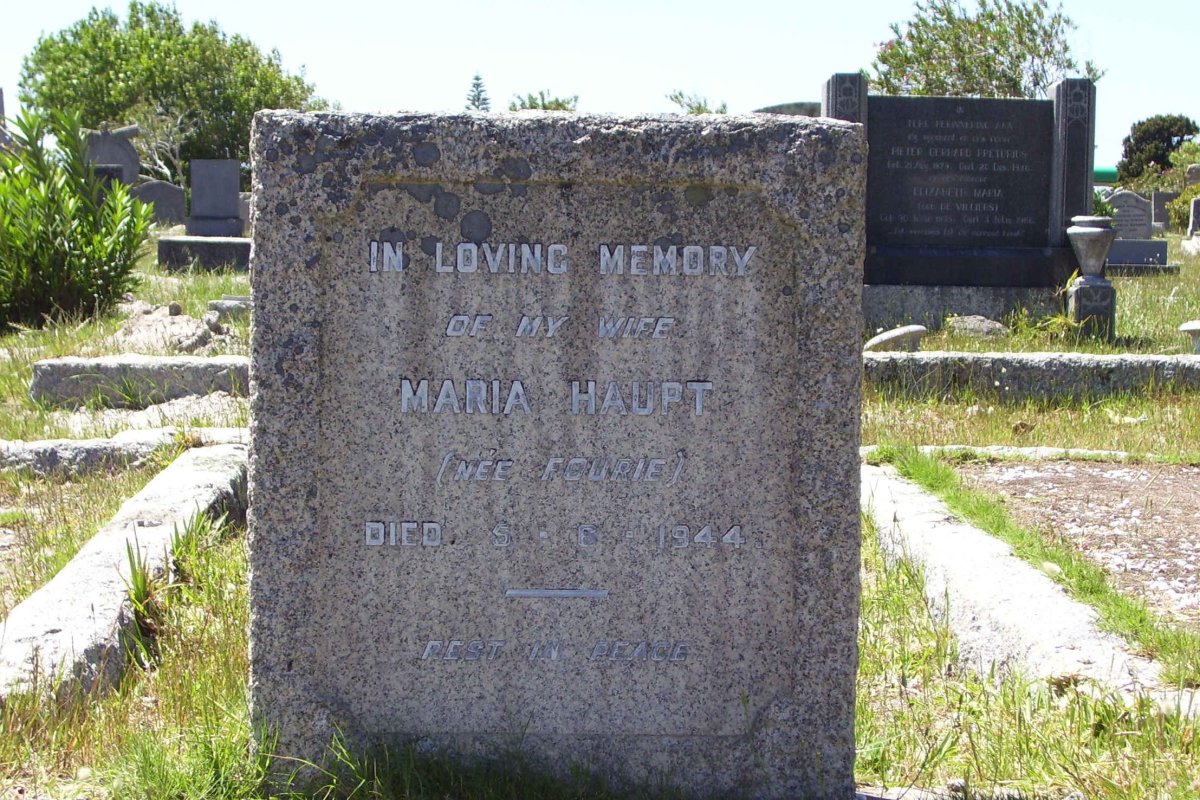 HAUPT Maria nee FOURIE -1944