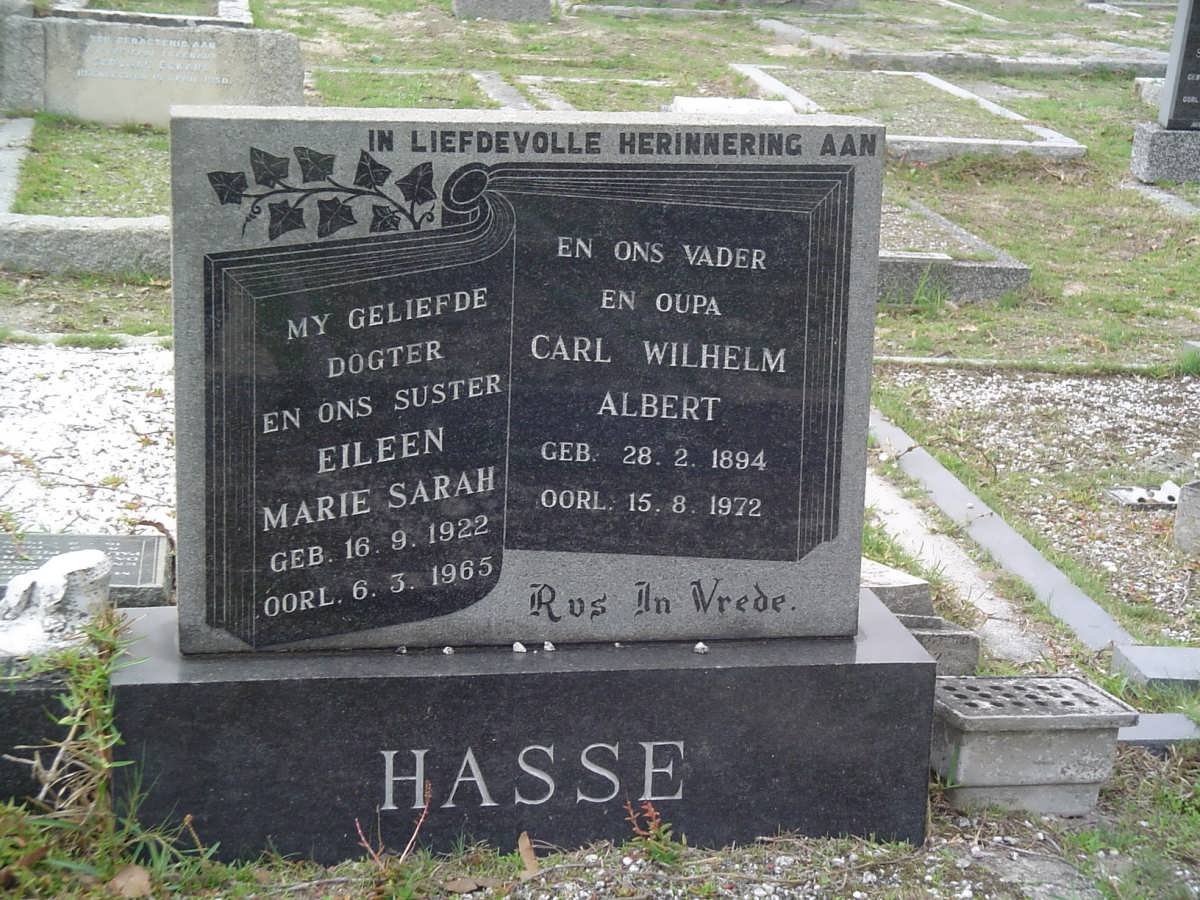HASSE Carl Wilhelm Albert 1894-1972 &amp; Eileen Marie Sarah 1922-1965 