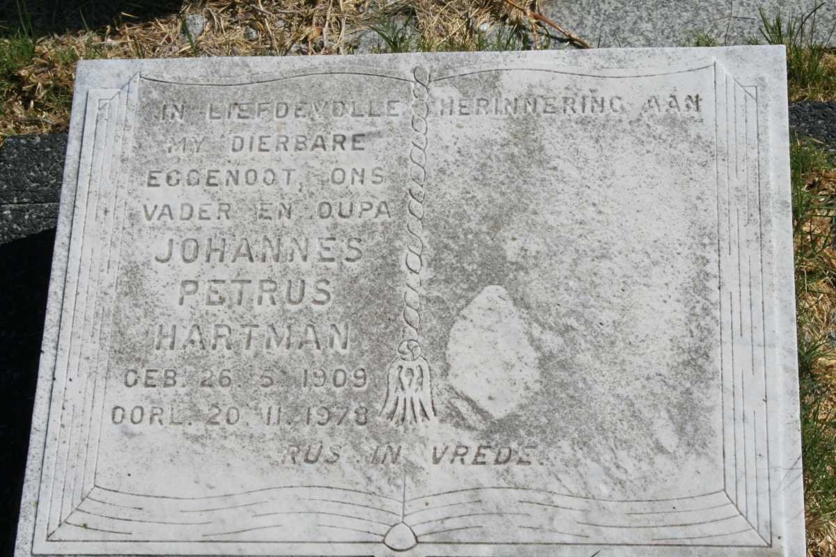 HARTMAN Johannes Petrus 1909-1978