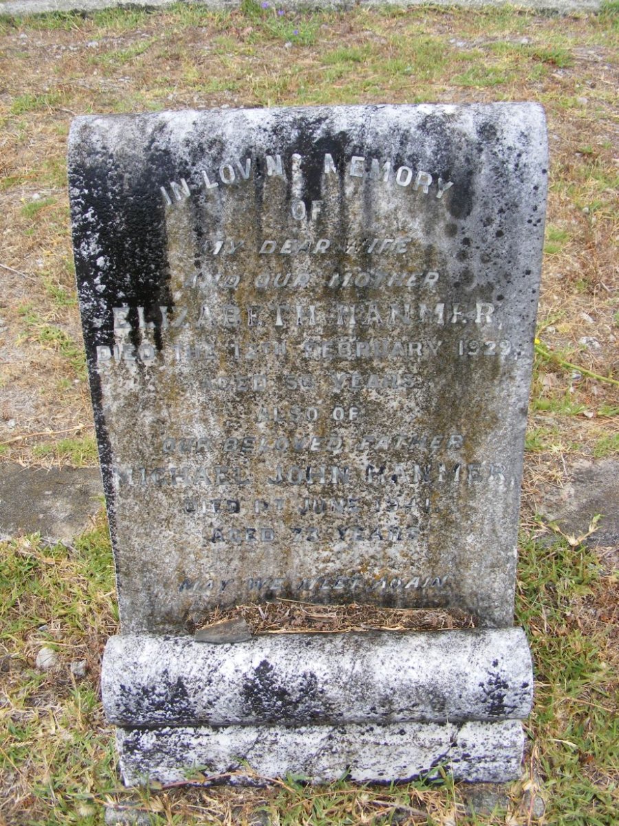 HANMER Michael John -1941 &amp; Elizabeth -1929