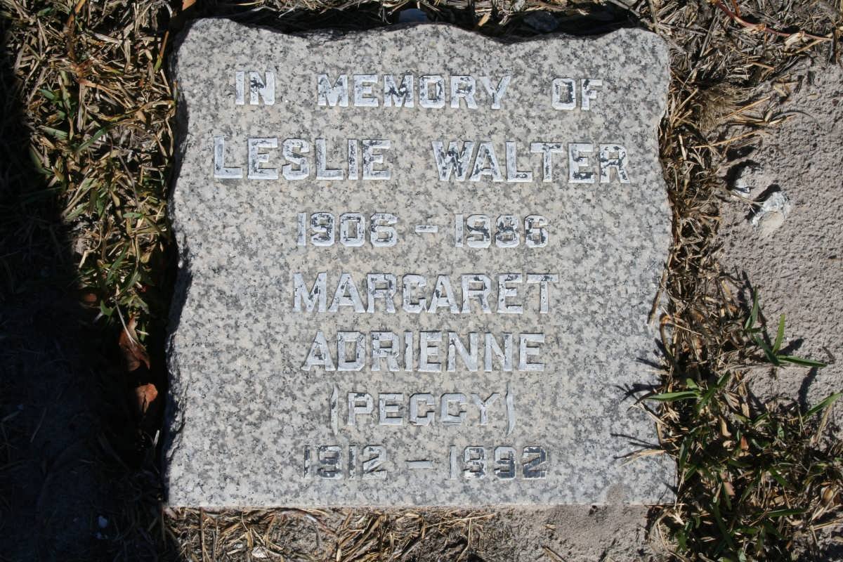 HARDING Leslie Walter 1906-1986 &amp; Margaret Adrienne 1912-1992