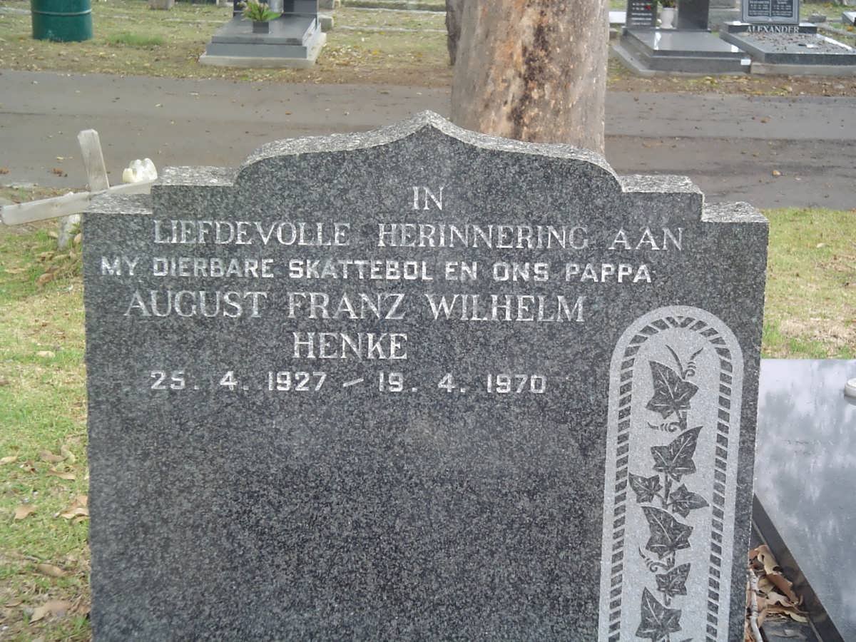 HENKE August Franz Wilhelm 1927-1970