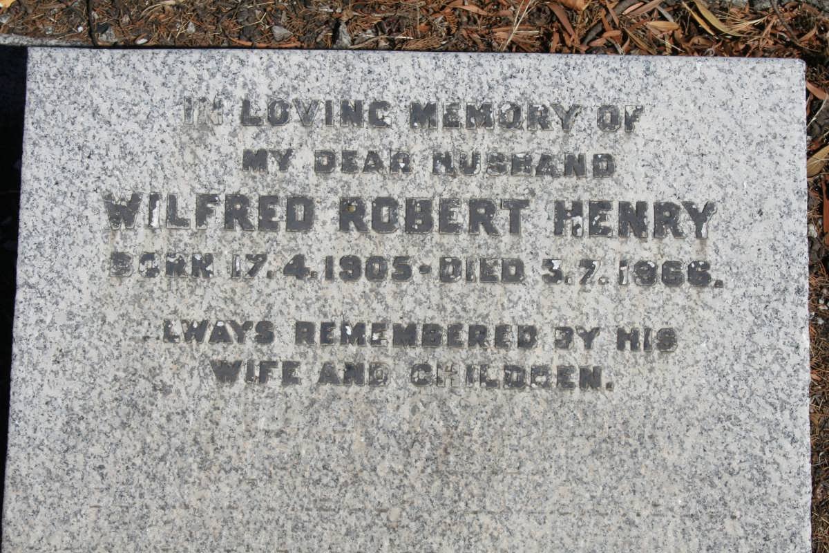 HENRY Wilfred Robert 1905-1966