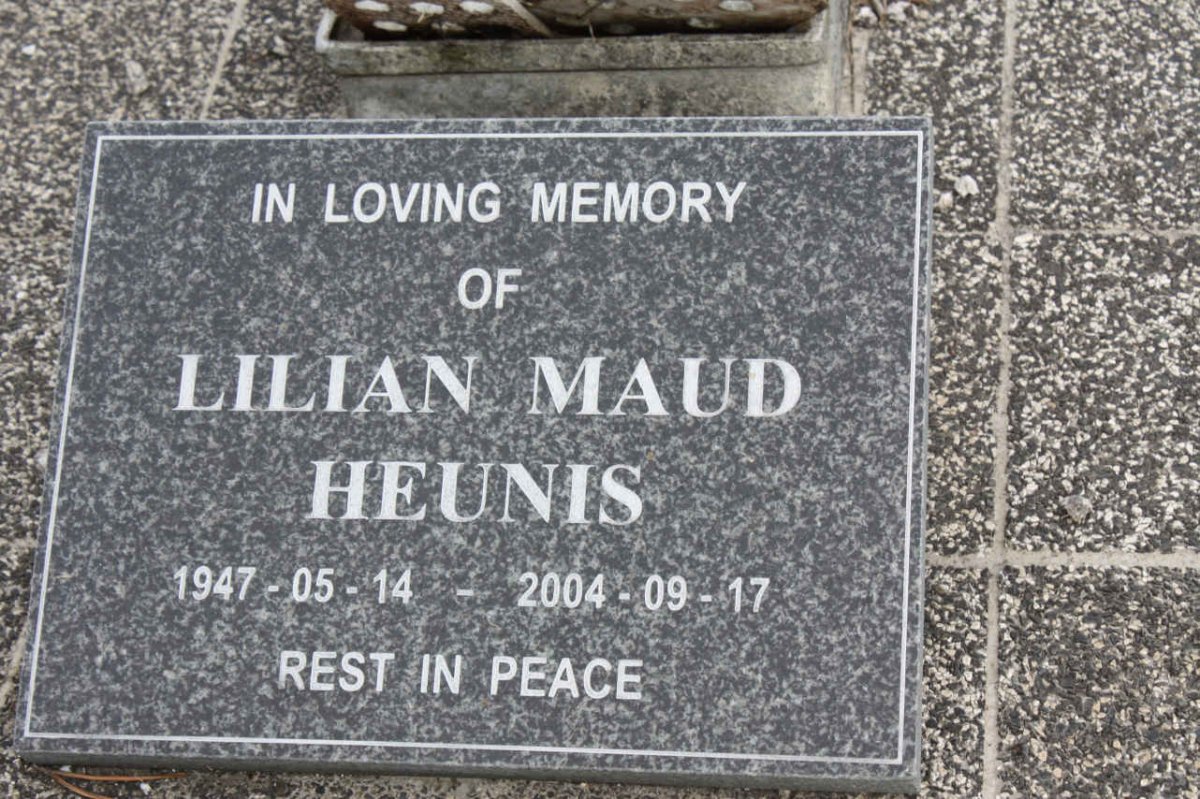 HEUNIS Lilian Maud 1947-2004