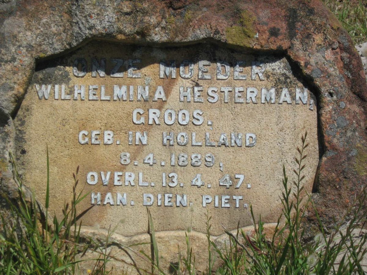 HESTERMAN Wilhelmina nee GROOS 1889-1947