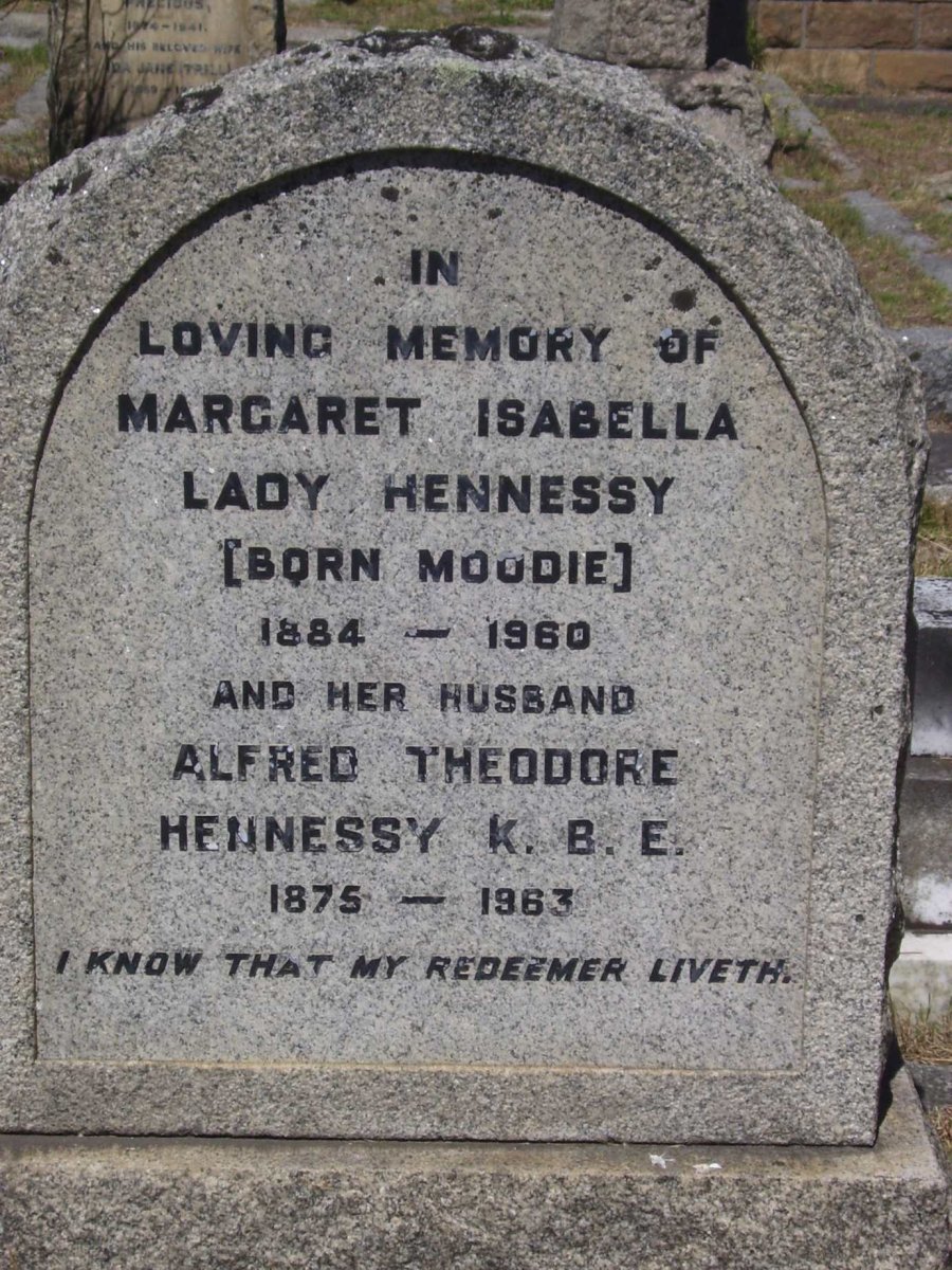 HENNESSEY Alfred Theodore 1875-1963 &amp; Margaret Isabella MOODIE 1884-1960