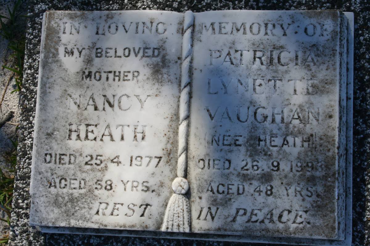 HEATH Nancy -1977 :: VAUGHAN Patricia Lynette nee HEATH -1993