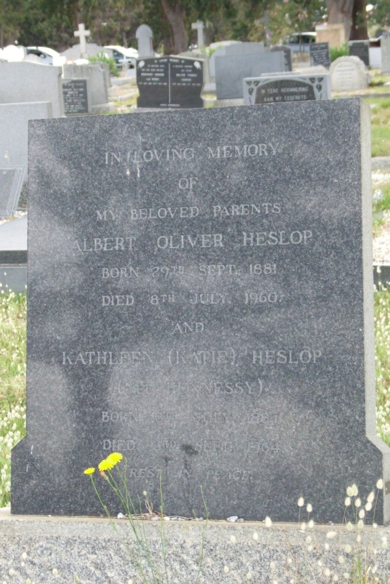 HESLOP Albert Oliver 1881-1960 &amp; Kathleen HENNESSY 1887-1964