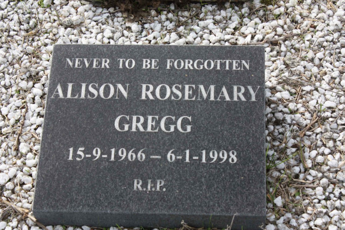 GREGG Alison Rosemary 1966-1998