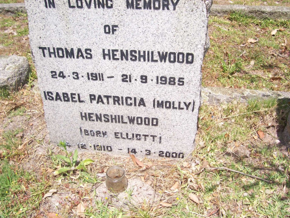 HENSHILWOOD Thomas 1911-1985 &amp; Isabel Patricia ELLIOTT 1910-2000