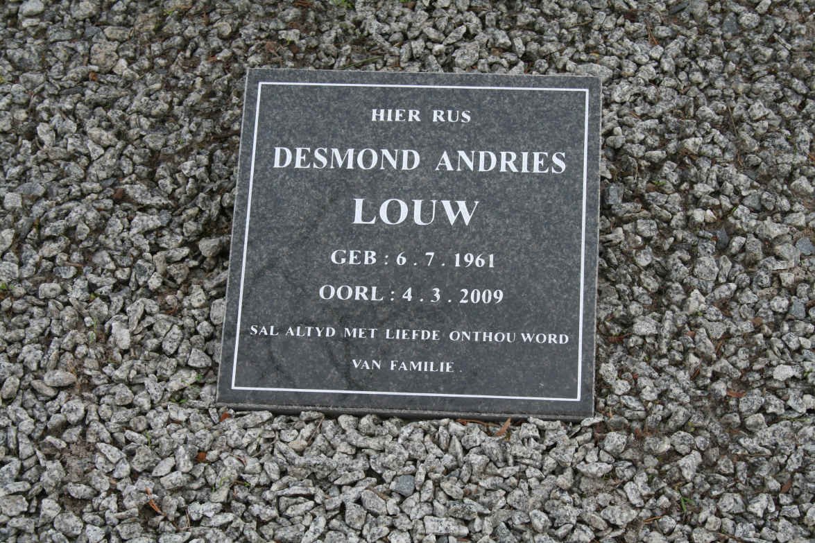 LOUW Desmond Andries 1961-2009