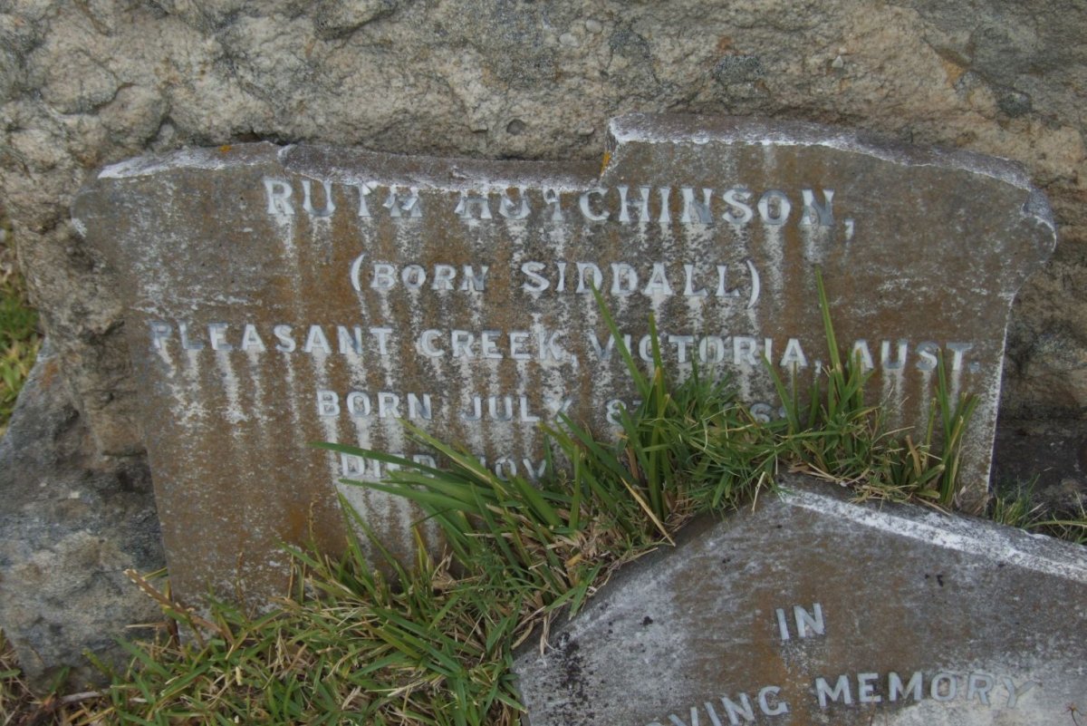 HUTCHINSON Ruth nee SIDDALL ?