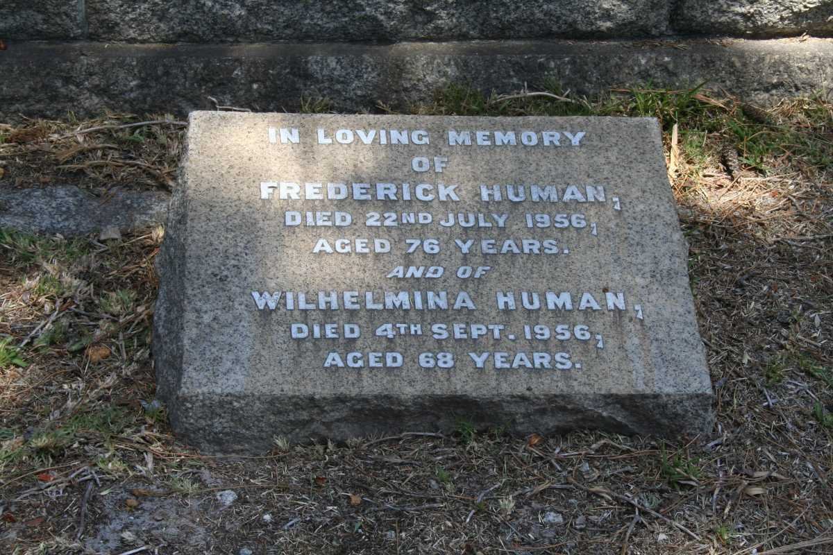 HUMAN Frederick -1956 &amp; Wilhelmina -1956