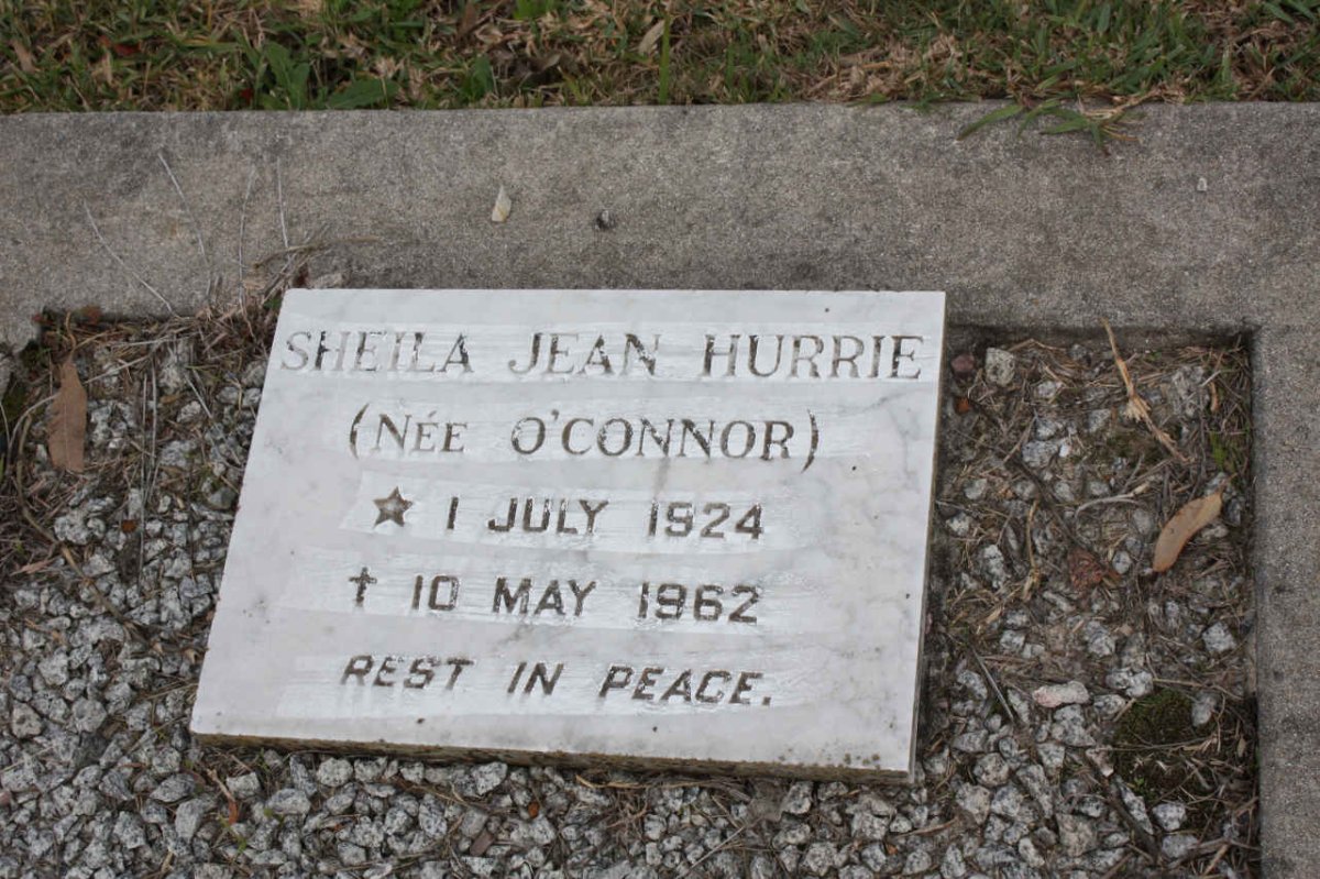 HURRIE Sheila Jean nee O'CONNOR 1924-1962