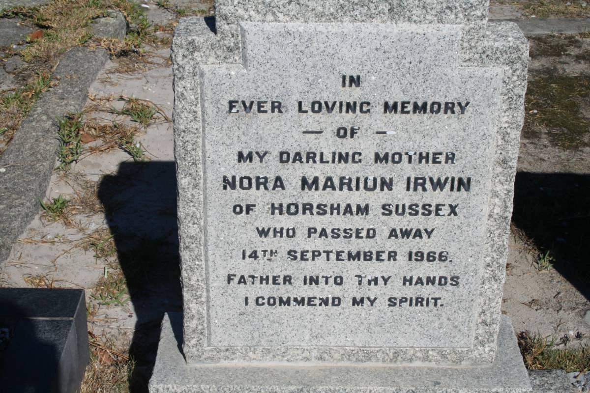 IRWIN Nora Marion -1966