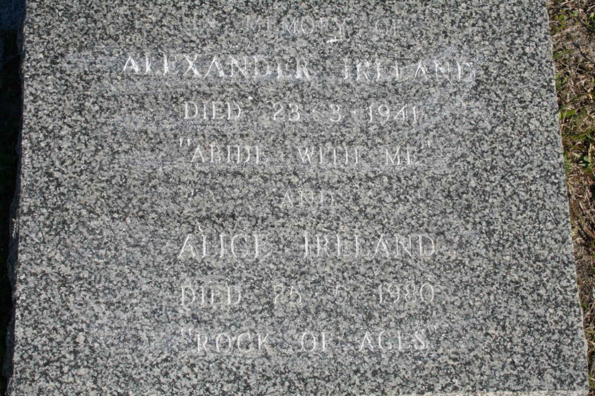 IRELAND Alexander -1941 &amp; Alice -1980