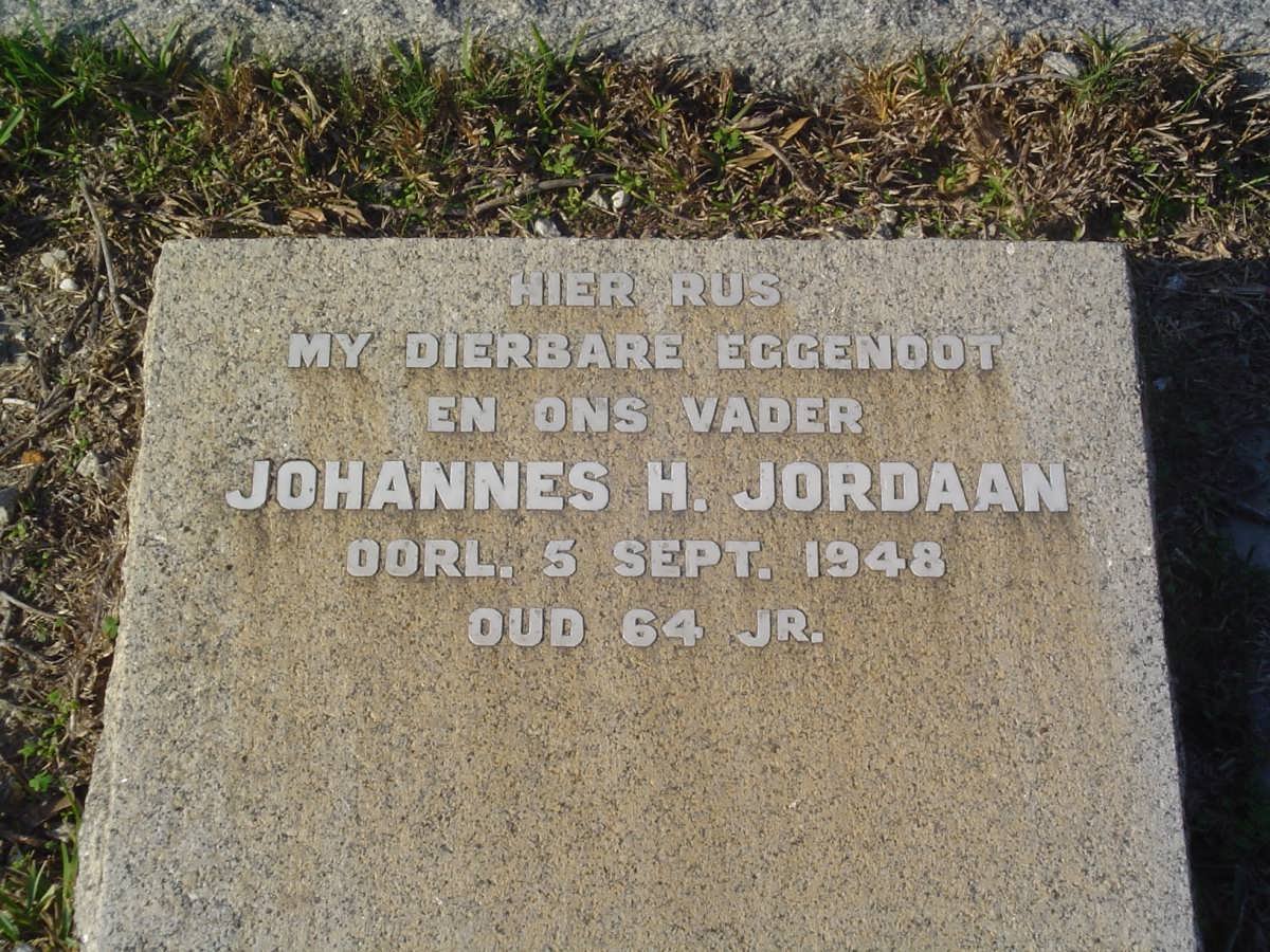 JORDAAN Johannes H. -1948