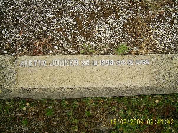 JONKER Aletta 1898-1965