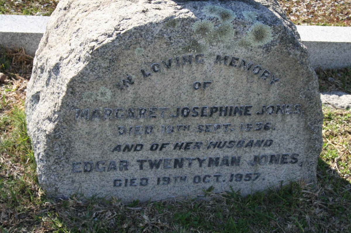 JONES Edgar Twentyman -1957 &amp; Margaret Josephine -1936 