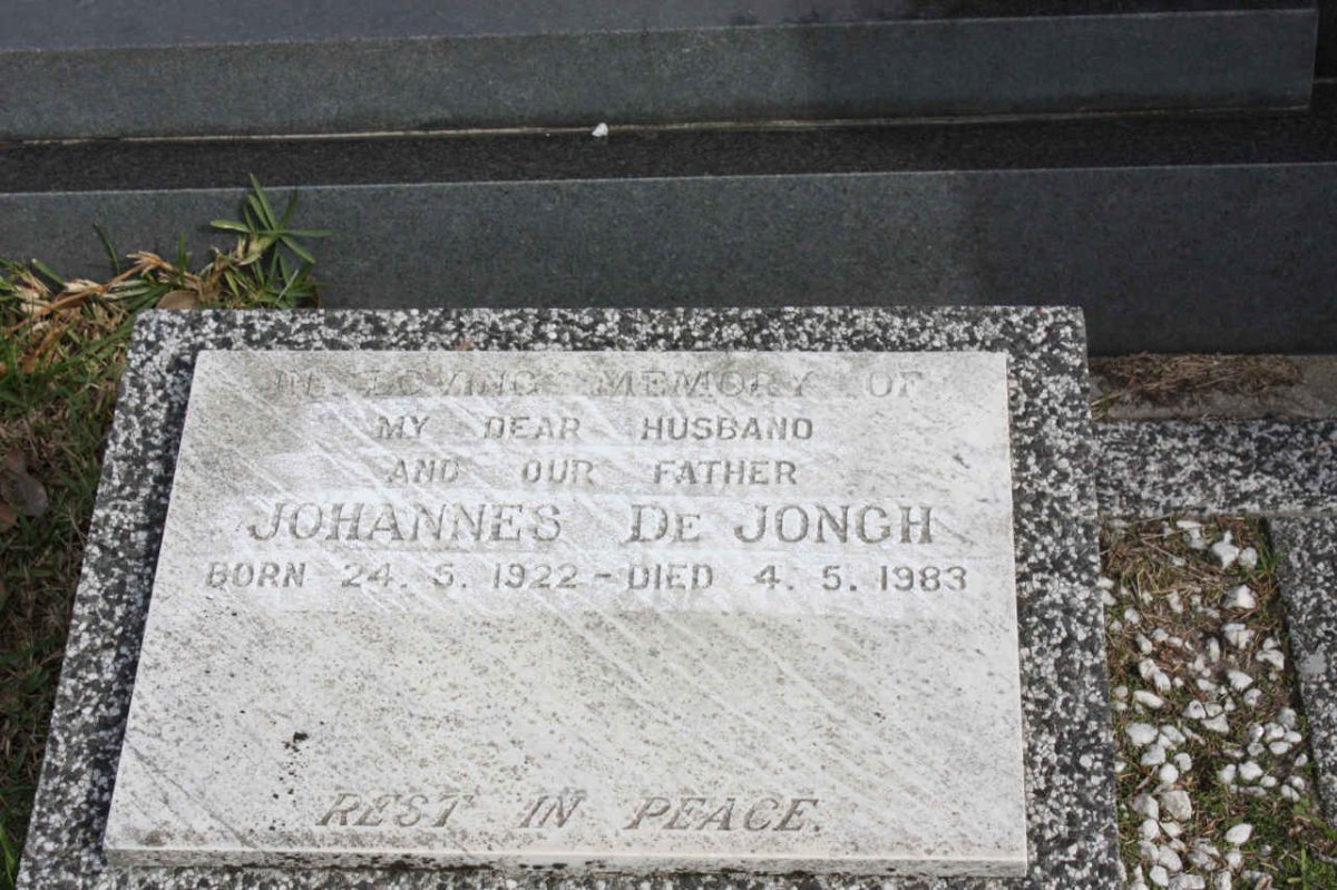 JONGH Johannes, de 1922-1983