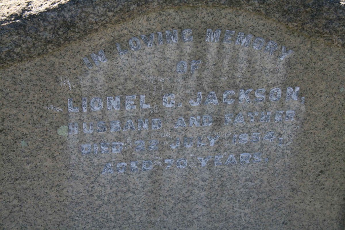 JACKSON Lionel G. -1954
