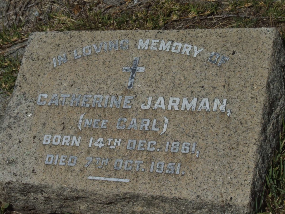 JARMAN Catherine nee CARL 1861-1951