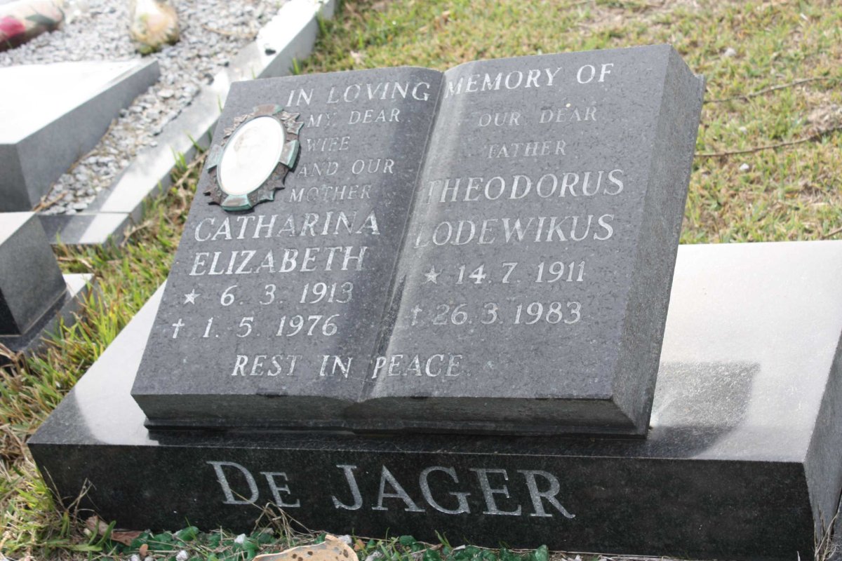 JAGER Theodorus Lodewikus, de 1911-1983 &amp; Catharina Elizabeth 1913-1976