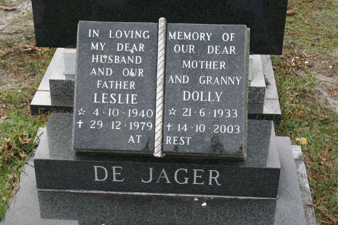 JAGER Leslie, de 1940-1979 &amp; Dolly 1933-2003
