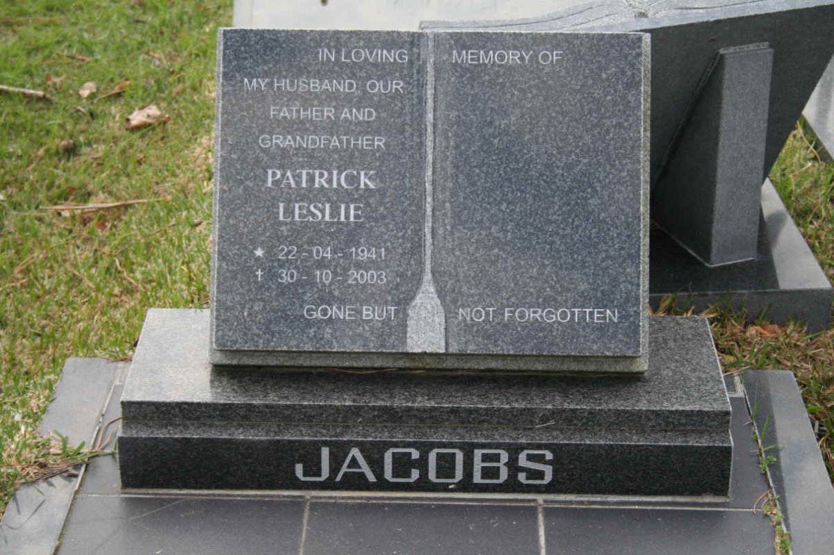 JACOBS Patrick Leslie 1941-2003