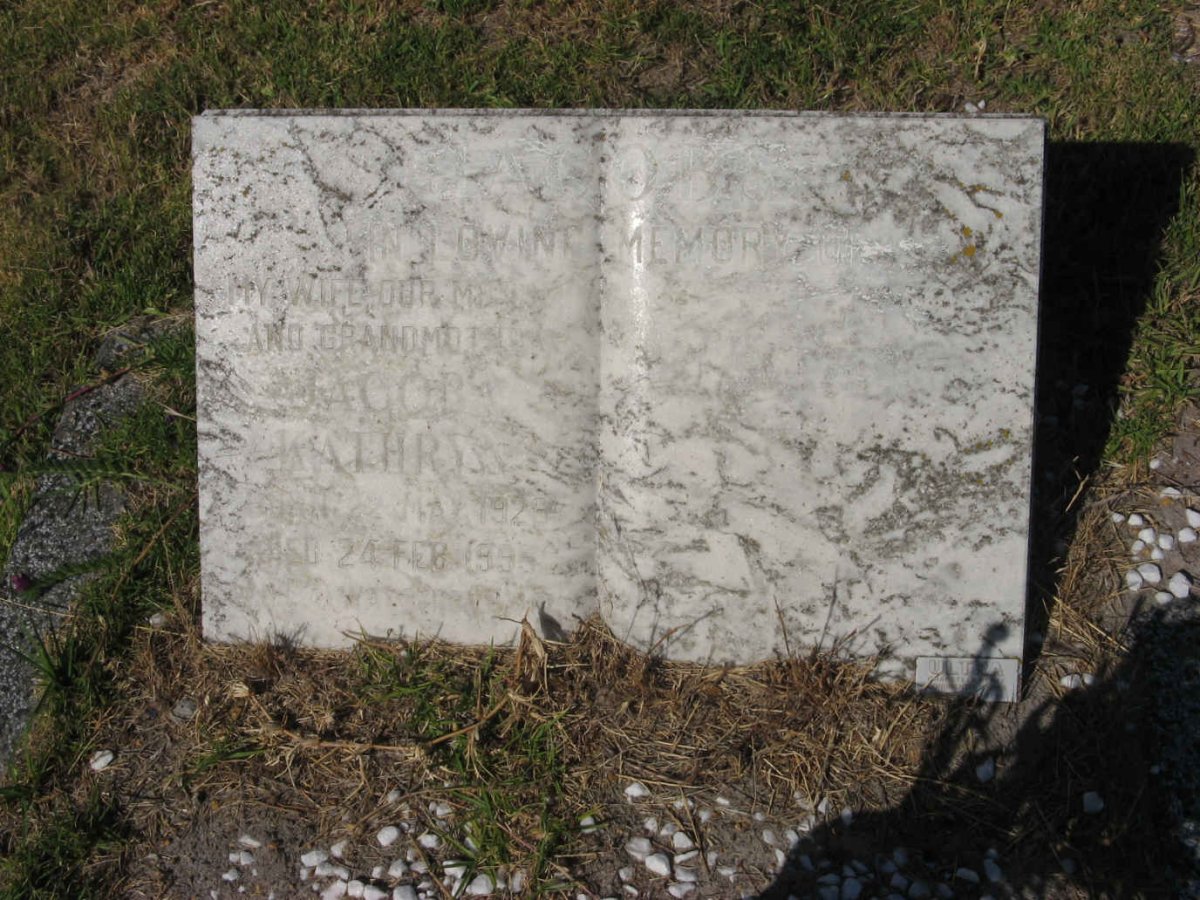 JACOBS Jacoba Kathryn 1928-1995