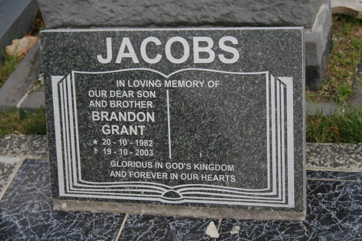 JACOBS Brandon Grant 1982-2003