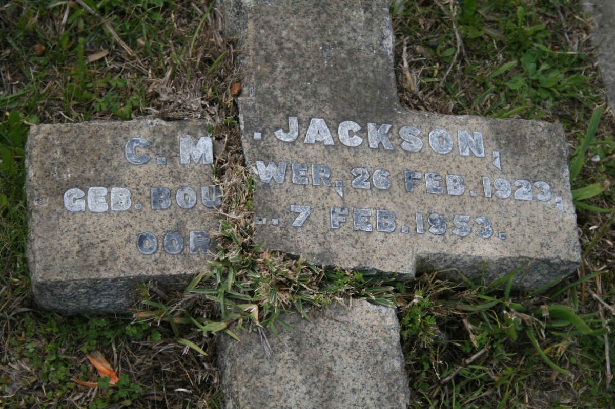 JACKSON C.M. nee BOUWER 1923-1953