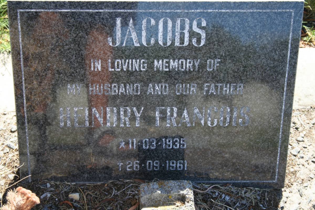 JACOBS Heindry Francois 1935-1961