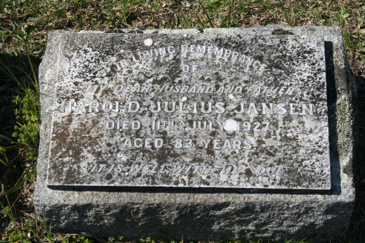 JANSEN Harold Julius -1927