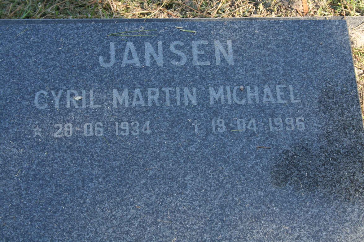 JANSEN Cyril Martin Michael 1934-1996