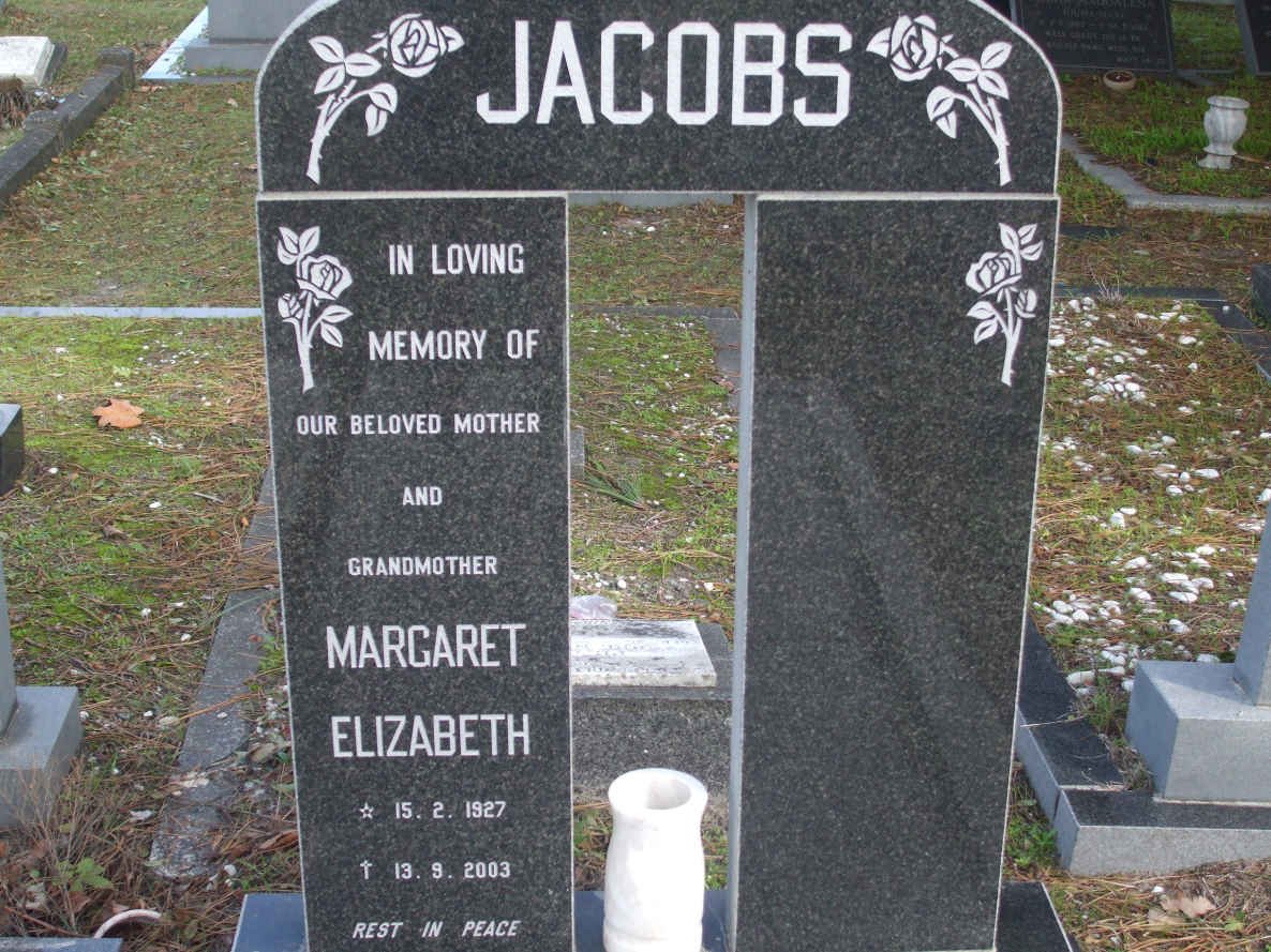 JACOBS Margaret Elizabeth 1927-2003