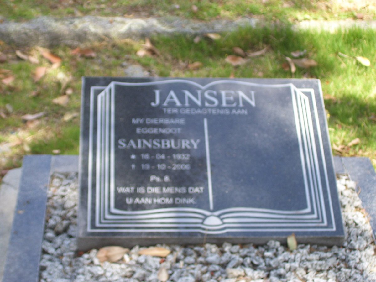 JANSEN Sainsbury 1932?-2006?