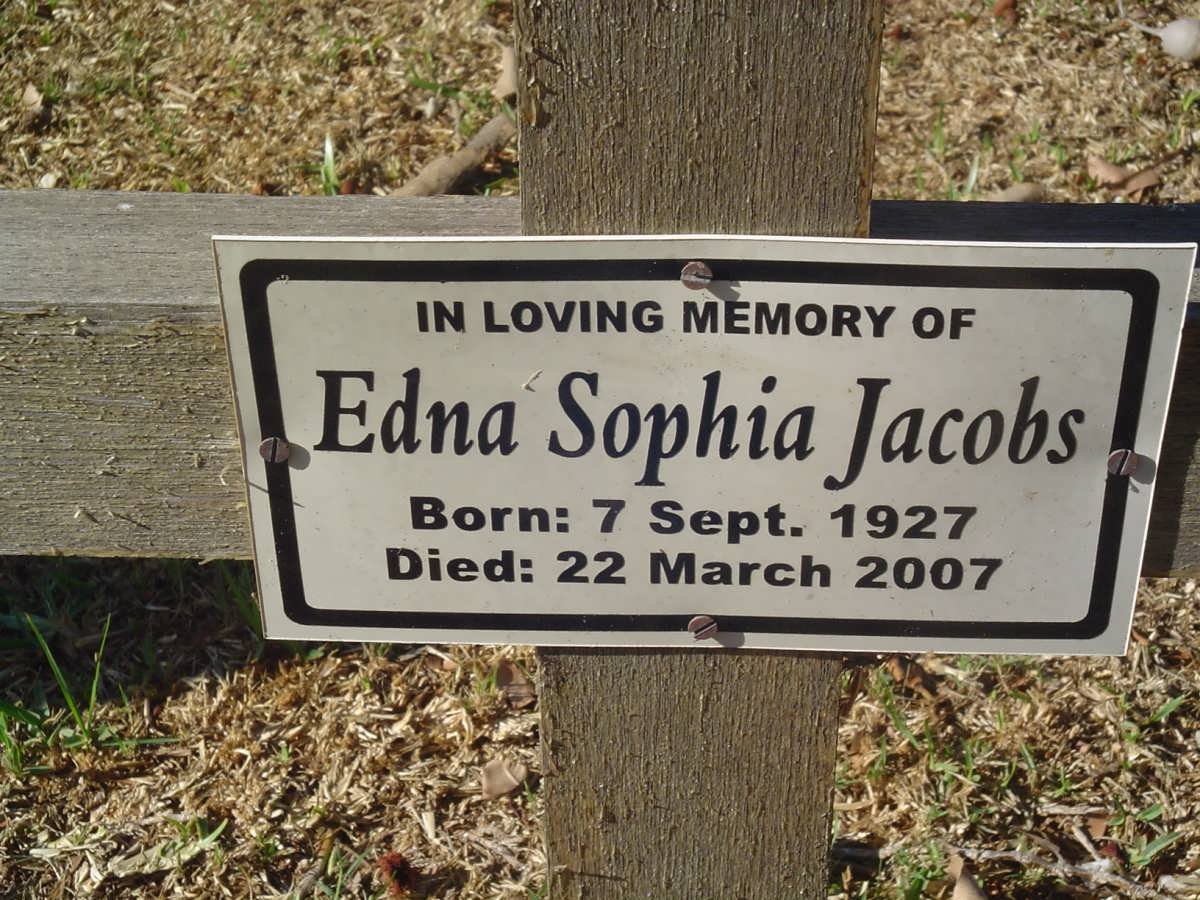 JACOBS Edna Sophia 1927-2007