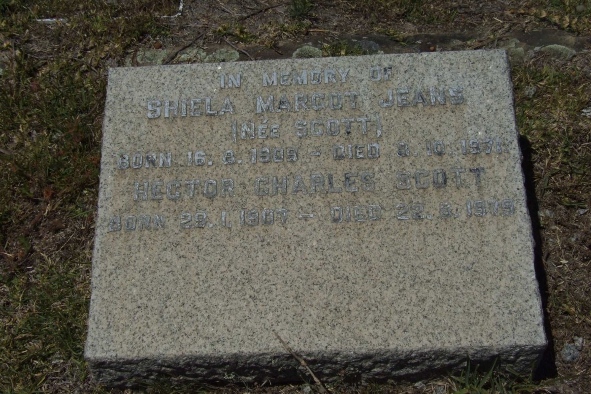 JEANS Hector Charles 1907-1979 &amp; Shiela Margot SCOTT 1909-1971