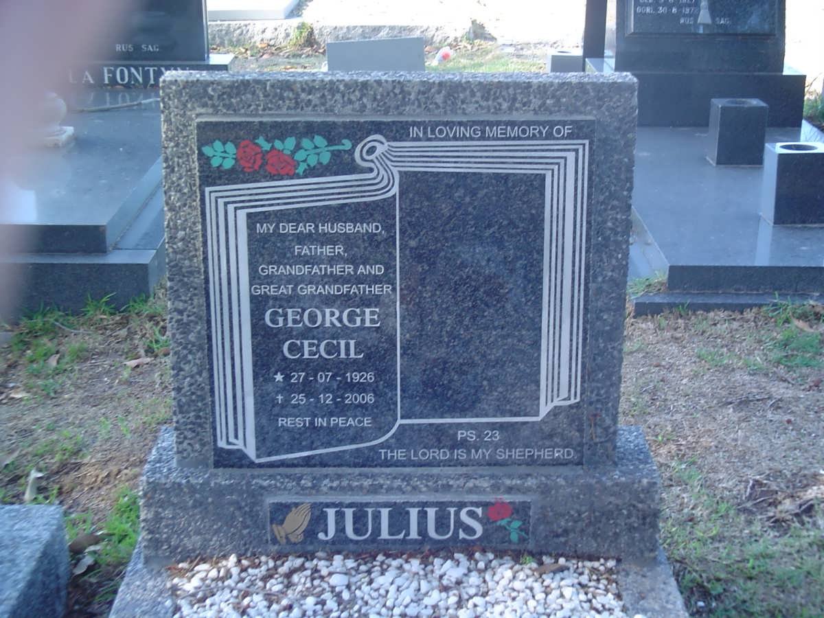JULIUS George Cecil 1926-2006