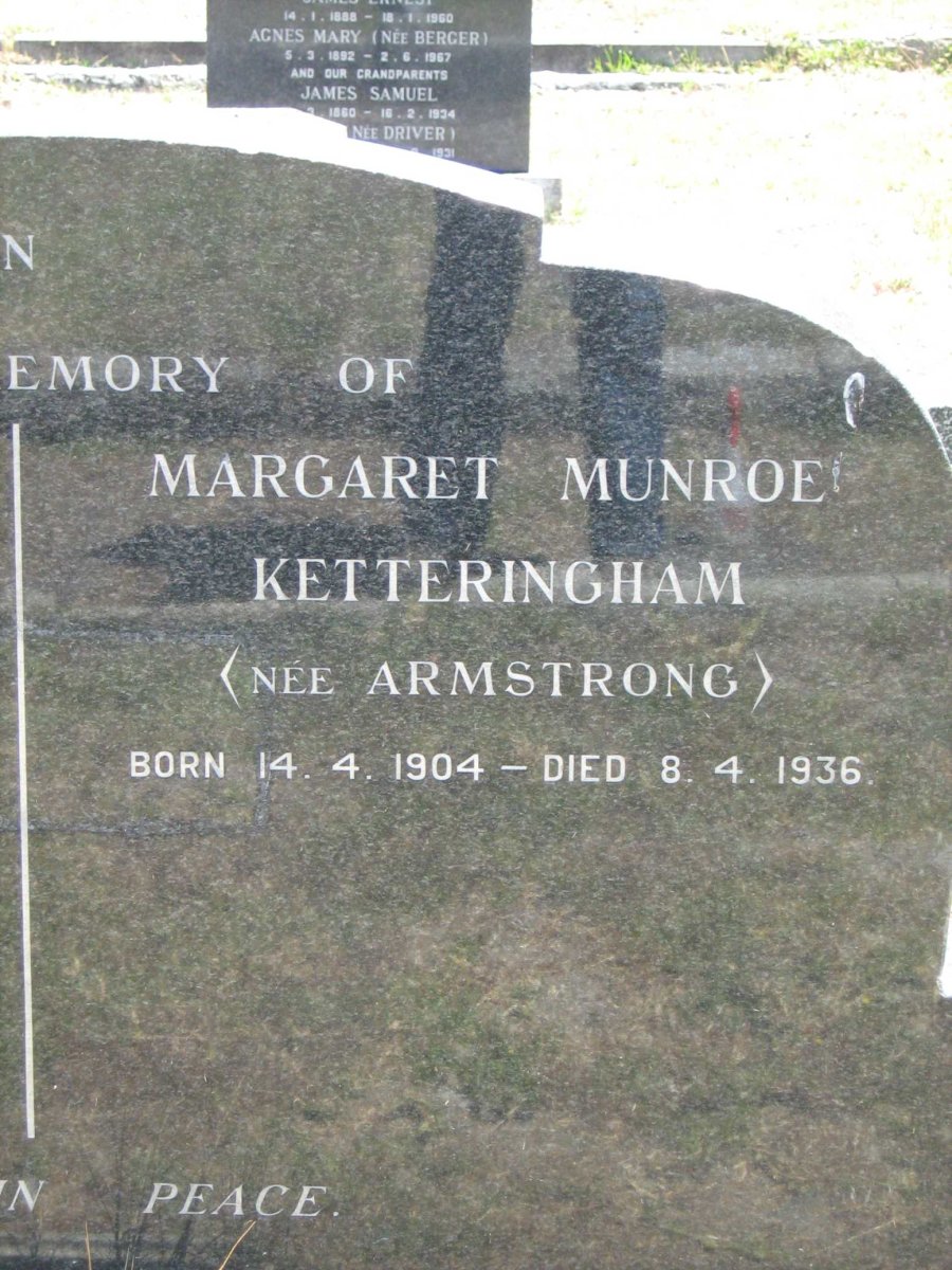 KETTERINGHAM Margaret Munroe nee ARMSTRONG 1904-1936