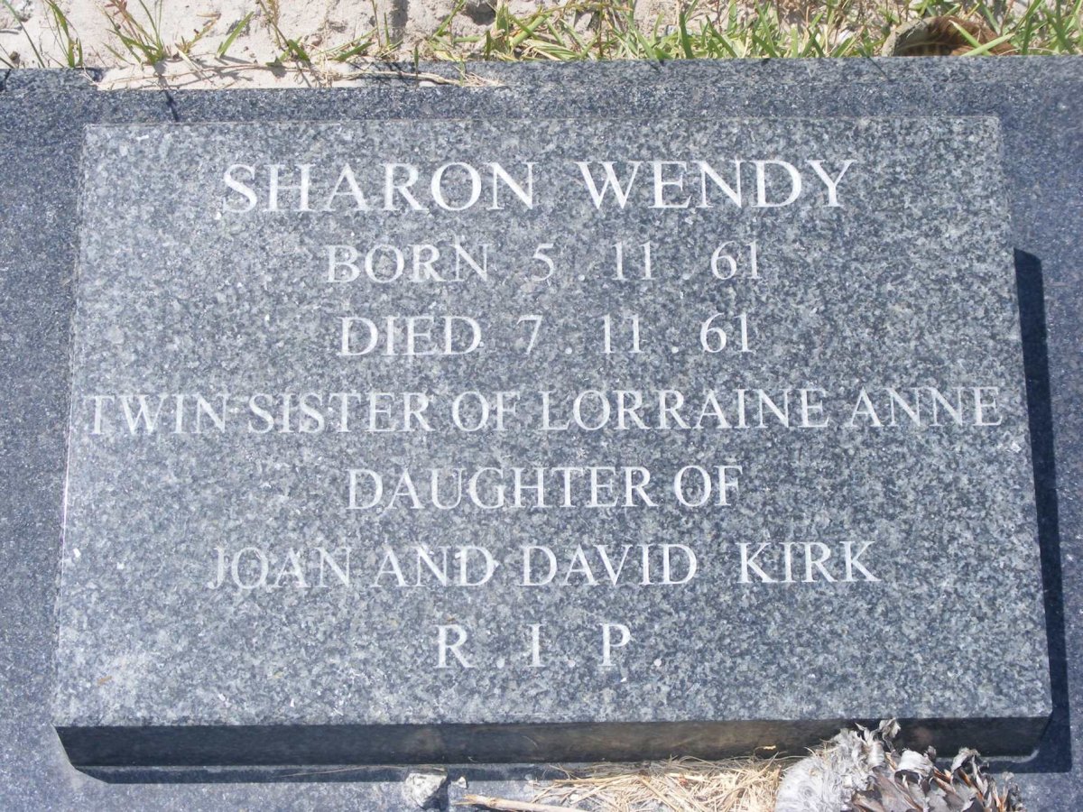 KIRK Sharon Wendy 1961-1961