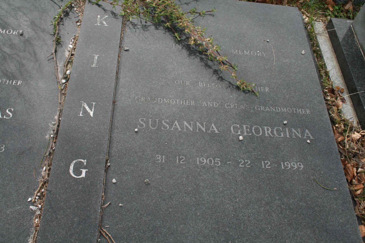 KING Susanna Georgina 1905-1999