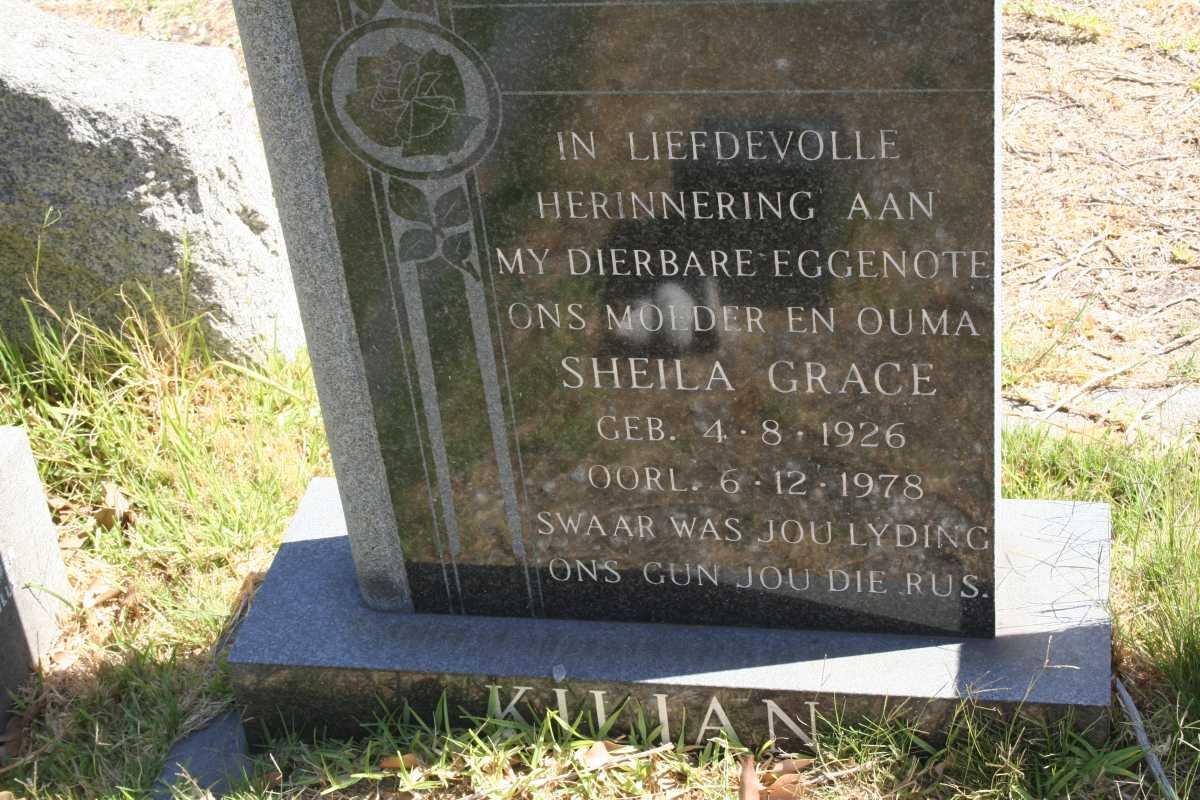 KILIAN Sheila Grace 1926-1978
