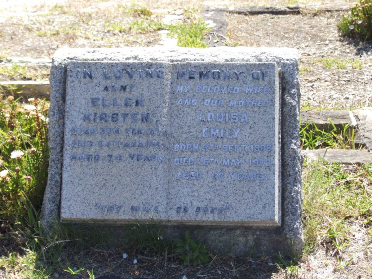 KIRSTEN Ellen 1875-1945 :: ? Louisa Emily 1908-1972