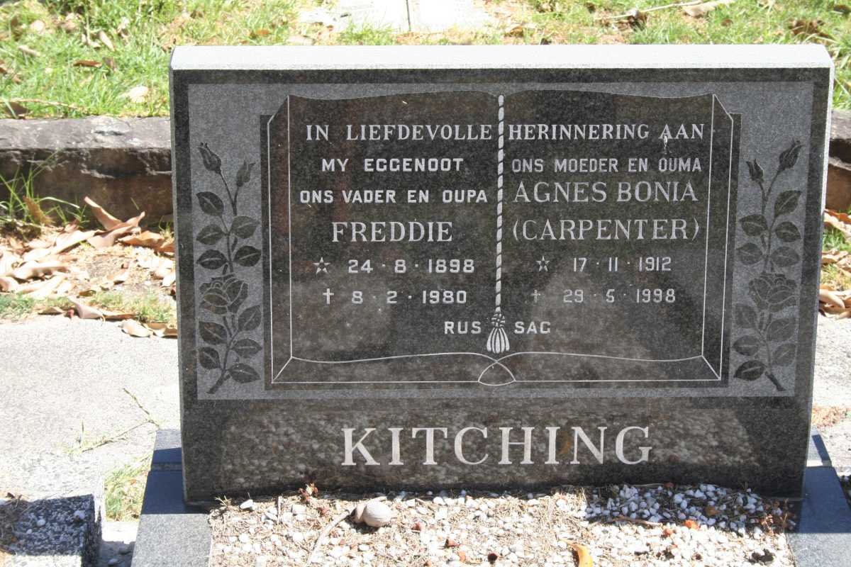 KITCHING Freddie 1898-1980 &amp; Agnes Bonia CARPENTER 1912-1998